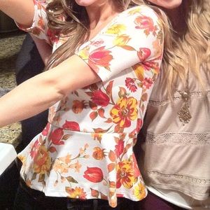 Floral peplum top